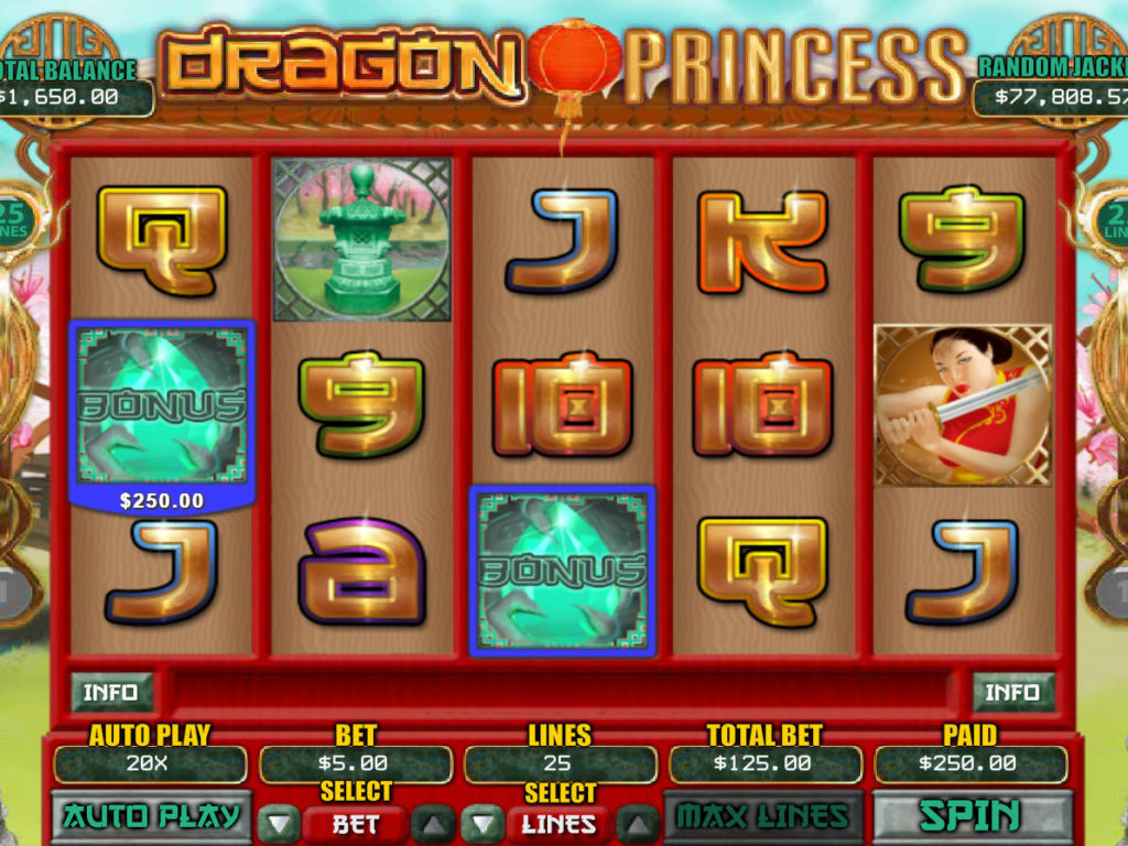 Online casino automat Dragon Princess zdarma, od společnosti RTG