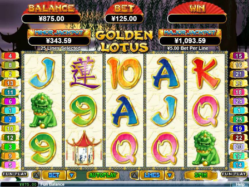 Online casino automat Golden Lotus od společnosti RTG