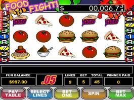 Obrázek z automatové casino hry Food Fight