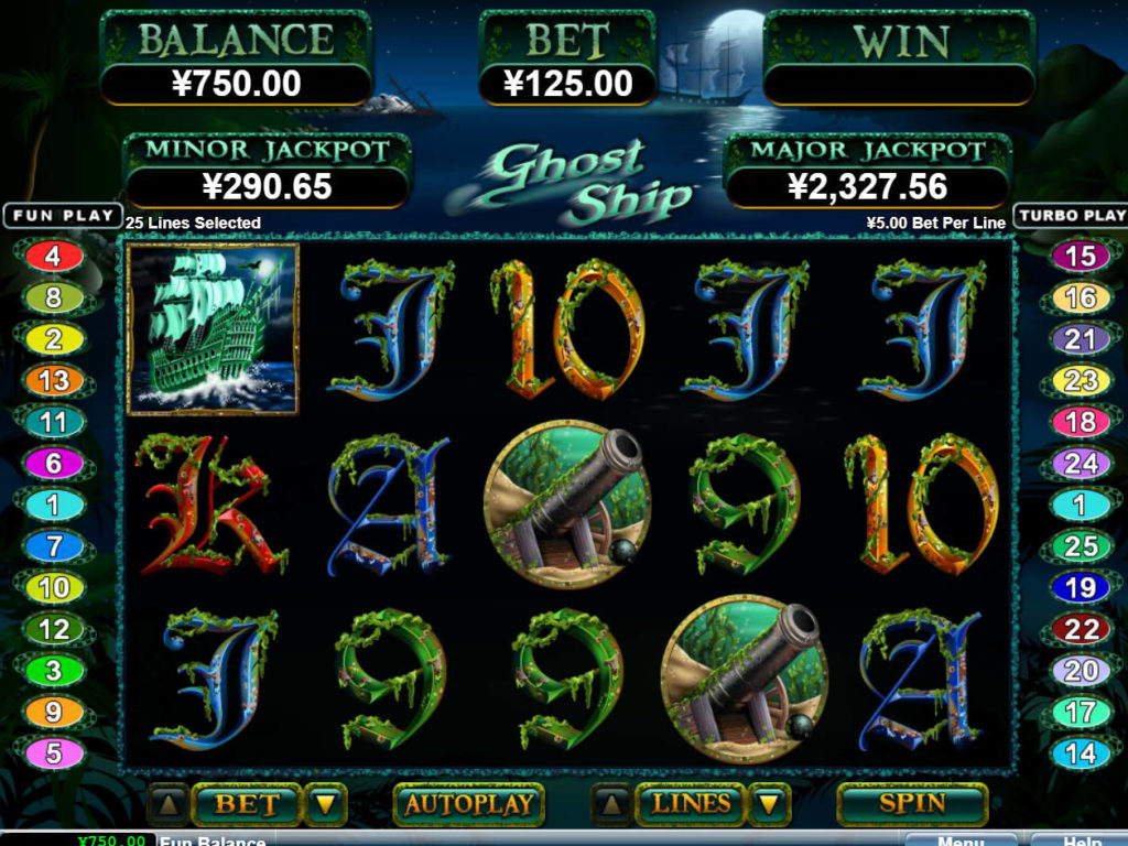 Zábavný casino automat Ghost Ship zdarma