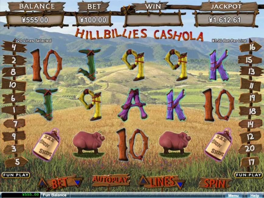 Online herní automat Hillbillies Cashola zdarma