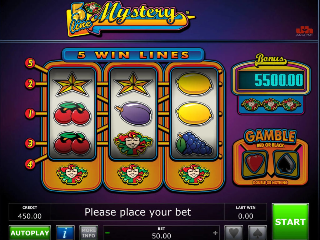 Obrázek online casino automatu 5 Line Mystery