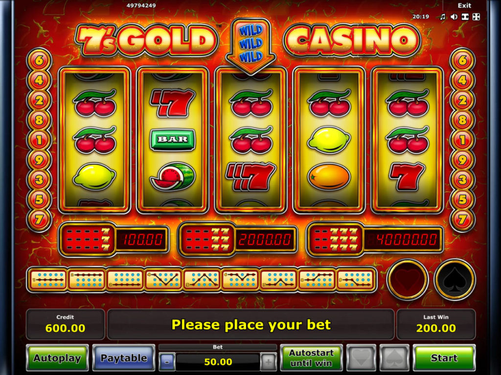 Online casino automat 7´s Gold Casino zdarma