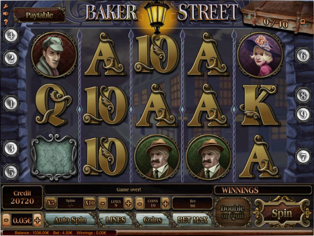 Obrázek online casino automatu Baker Street