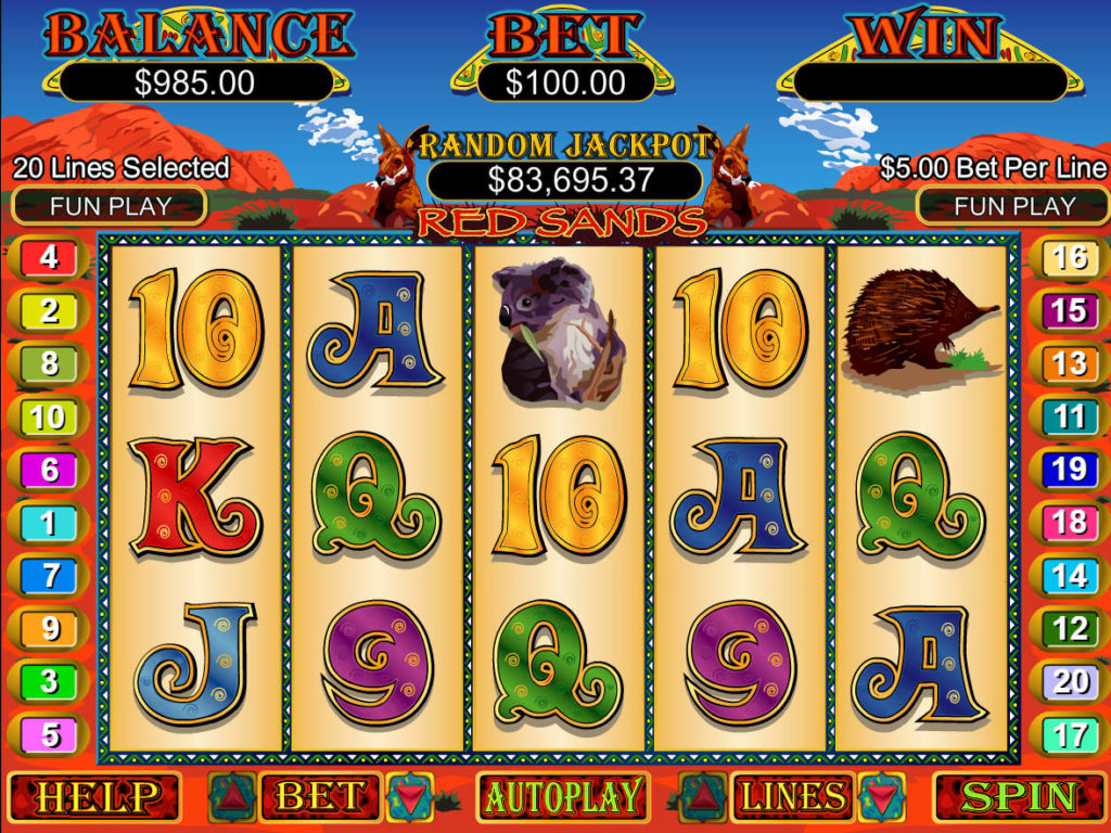 Obrázek online casino automatu Red Sands