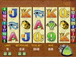 Casino automat Queen of the Nile online od vývojářské společnosti Aristocrat