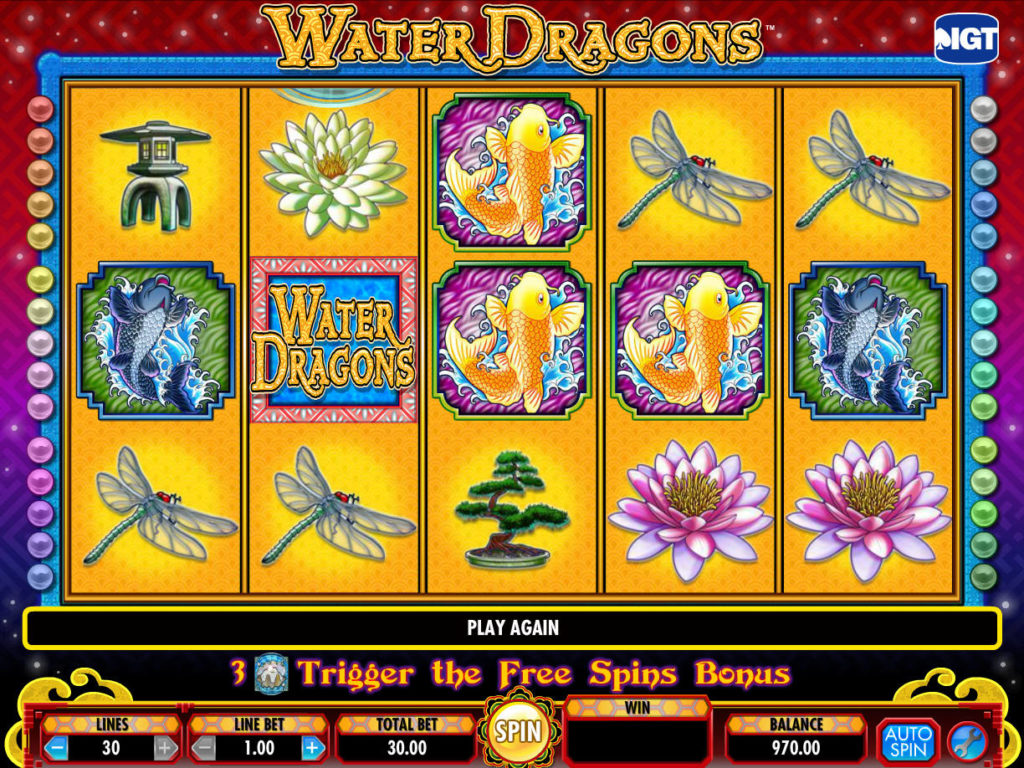 Casino automat Water Dragons zdarma