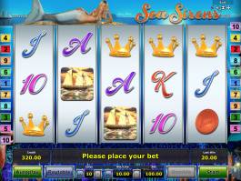 Online casino automat Sea Sirens zdarma