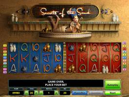 Online zábavný casino automat Secrets of the Sand zdarma
