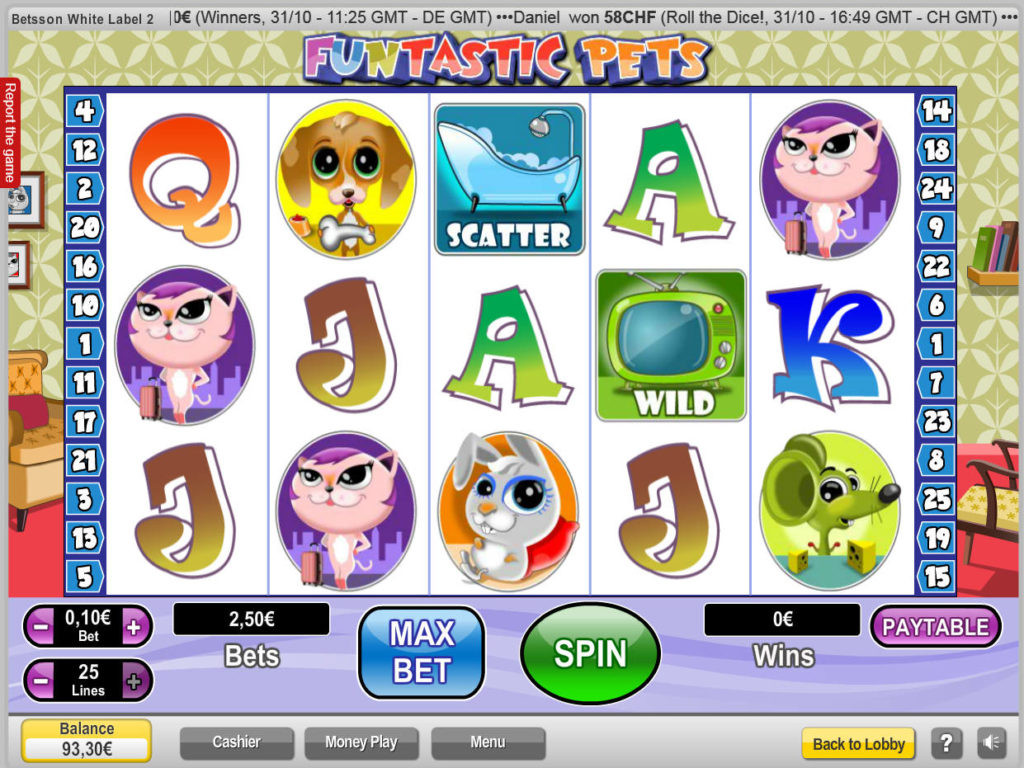 Funtastic Pets casino automat bez vkladu