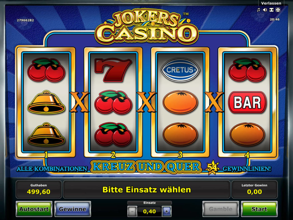 Hrací automat Jokers Casino zdarma