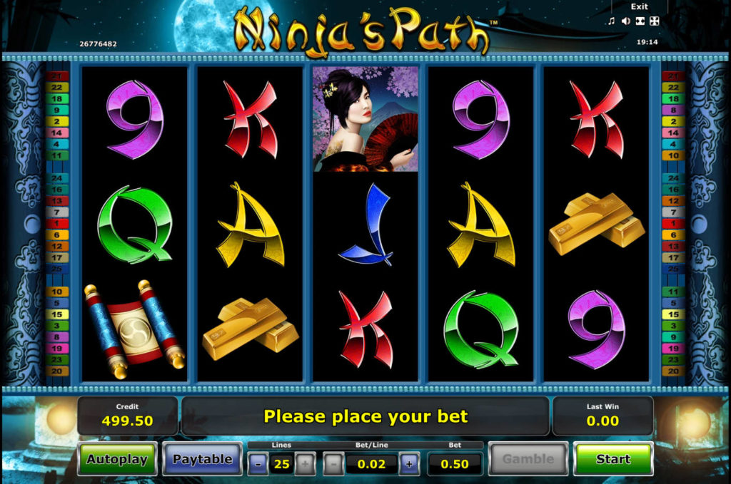 Online casino automat Ninja's Path zdarma, bez registrace