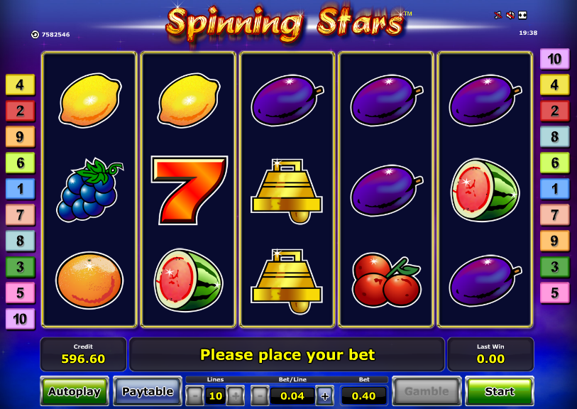 Online casino automat zdarma Spinning Stars