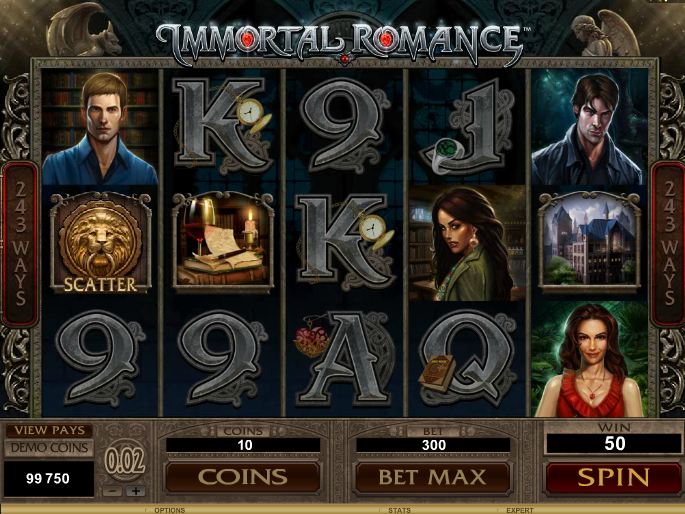 Immortal Romance casino automat bez registrace