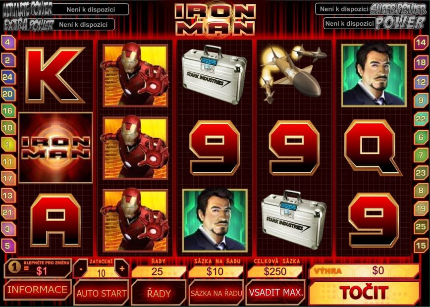Online hrací automat Iron Man zdarma